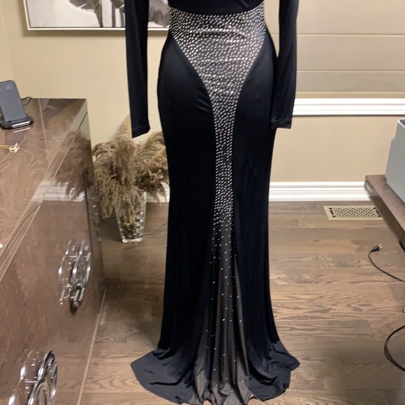 Nicole Bakti Rhinstone Gown Formal Dress - Picture 14 of 17